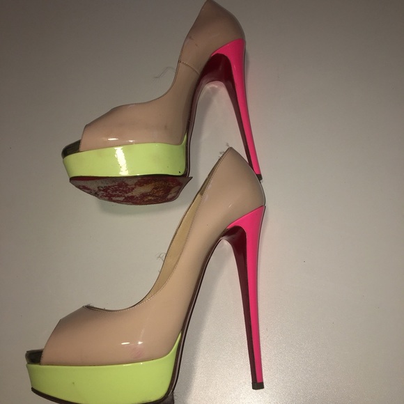 Christian Louboutin color block heels - Picture 5 of 8